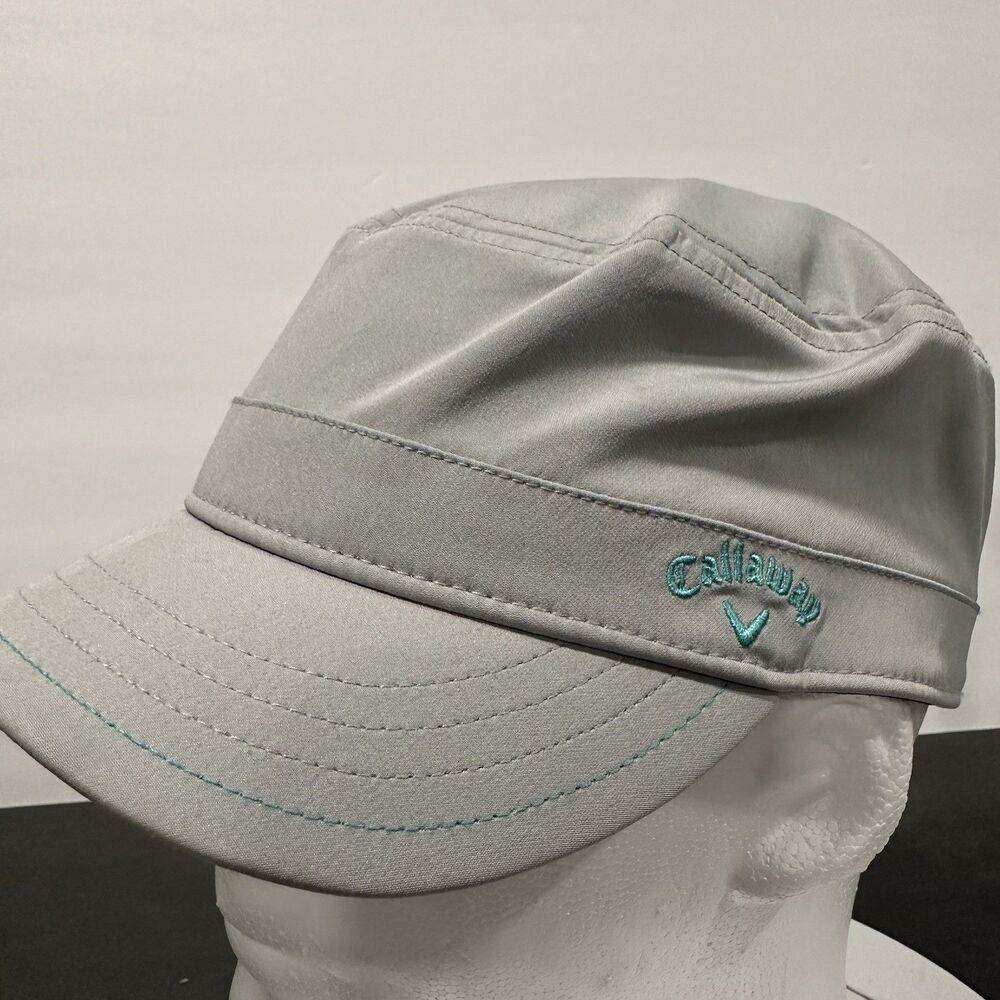 RARE Callaway Golf Army Cap Style Hat Gray Teal PGA Military Style